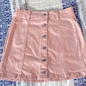 Light pink jean skirt